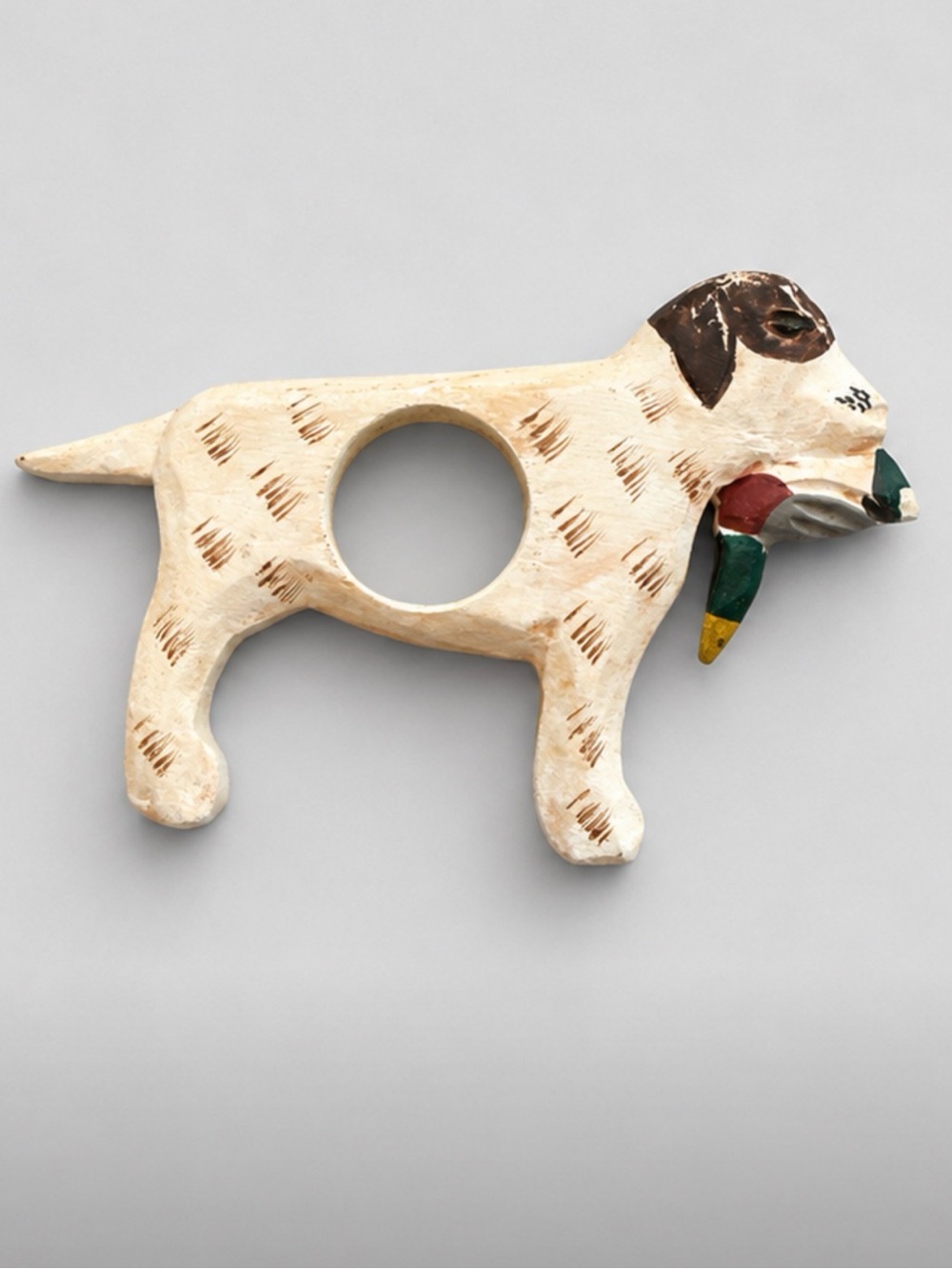 Dog and Duck hand-painted wooden Napkin Holders- set of 8 RARE